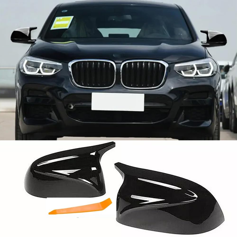 Rearview Mirror Cover Caps Compatible with G01 X3 G02 X4 G05 X5 G06 X6 G07 X7 Side View Mirrors Gloss Black