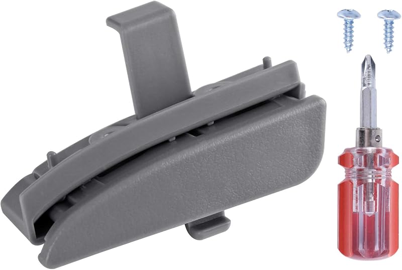 Front Center Console Lid Latch Compatible with 2005-2012 Toyota Tacoma | Interior Armrest Console Latch OEM Replace 58910AD030B0 No-Drill/ Strong Locking – Gray 41042, with tool