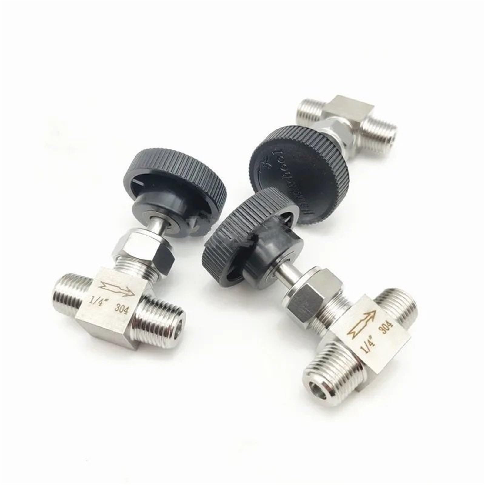 valvola limitatrice pressione Valvola di Sovrappre 1/8" 1/4" 3/8" 1/2" BSP Filettatura maschio uguale Valvola a spillo di intercettazione del controllo del flusso in acciaio inossidabile SS 304(1/2")