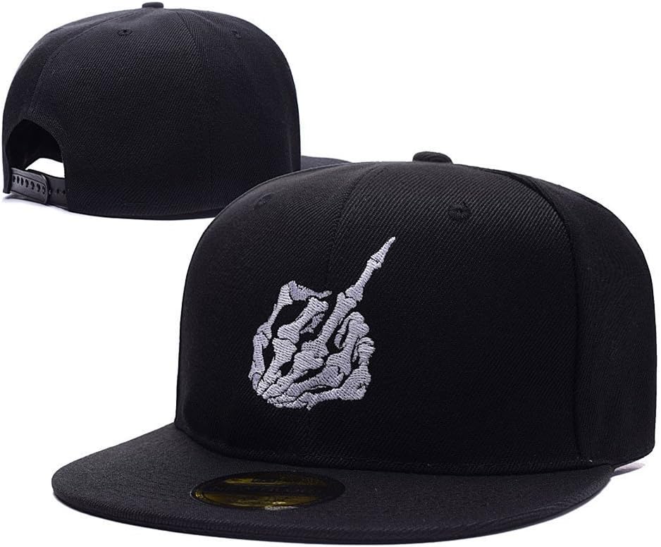 Debang Skull Middle Finger Logo Adjustable Snapback Embroidery Hats Caps