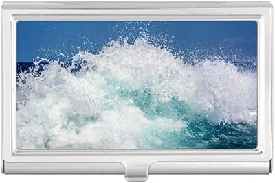 Science Nature Ocean Water Sea Wave Picture Business Card Holder Case Pocket Box Wallet