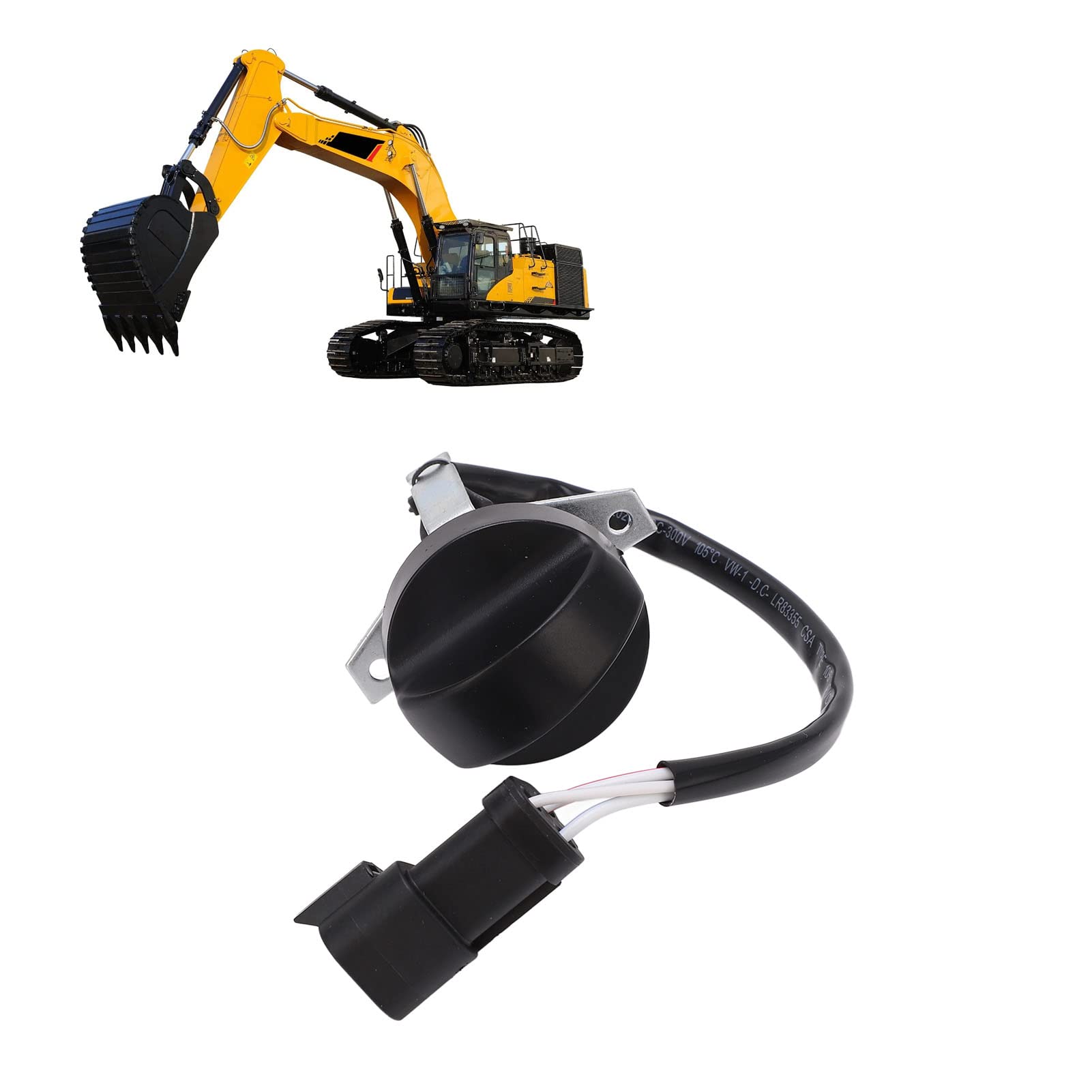 Accessori per Escavatore in Acciaio Legato ABS con Interruttore della Manopola del Motore Dell'acceleratore Dell'escavatore a 3 Pin