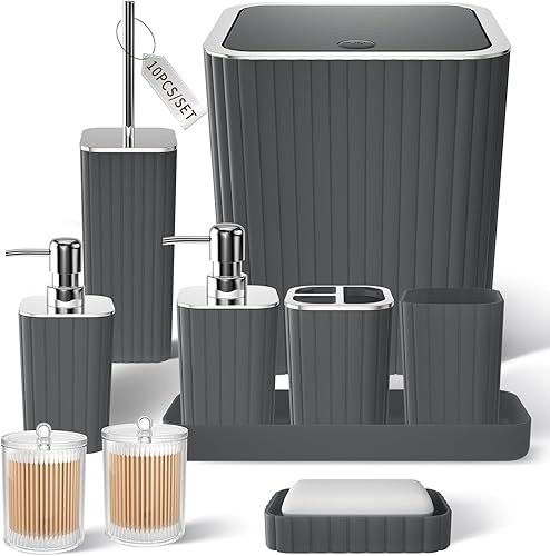 Miniatura 38 de Juego de baño con cortina de ducha y alfombras - Juego de accesorios de baño de 25 piezas, juego de cortina de ducha azul marino, escobilla para el