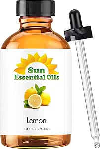 Sun Essential Oils 4oz - Lemon Essential Oil - 4 Fluid Ounces