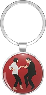 Pulp Fiction Dance Scene Key Chain Double Sided Stainless Steel Keychain
