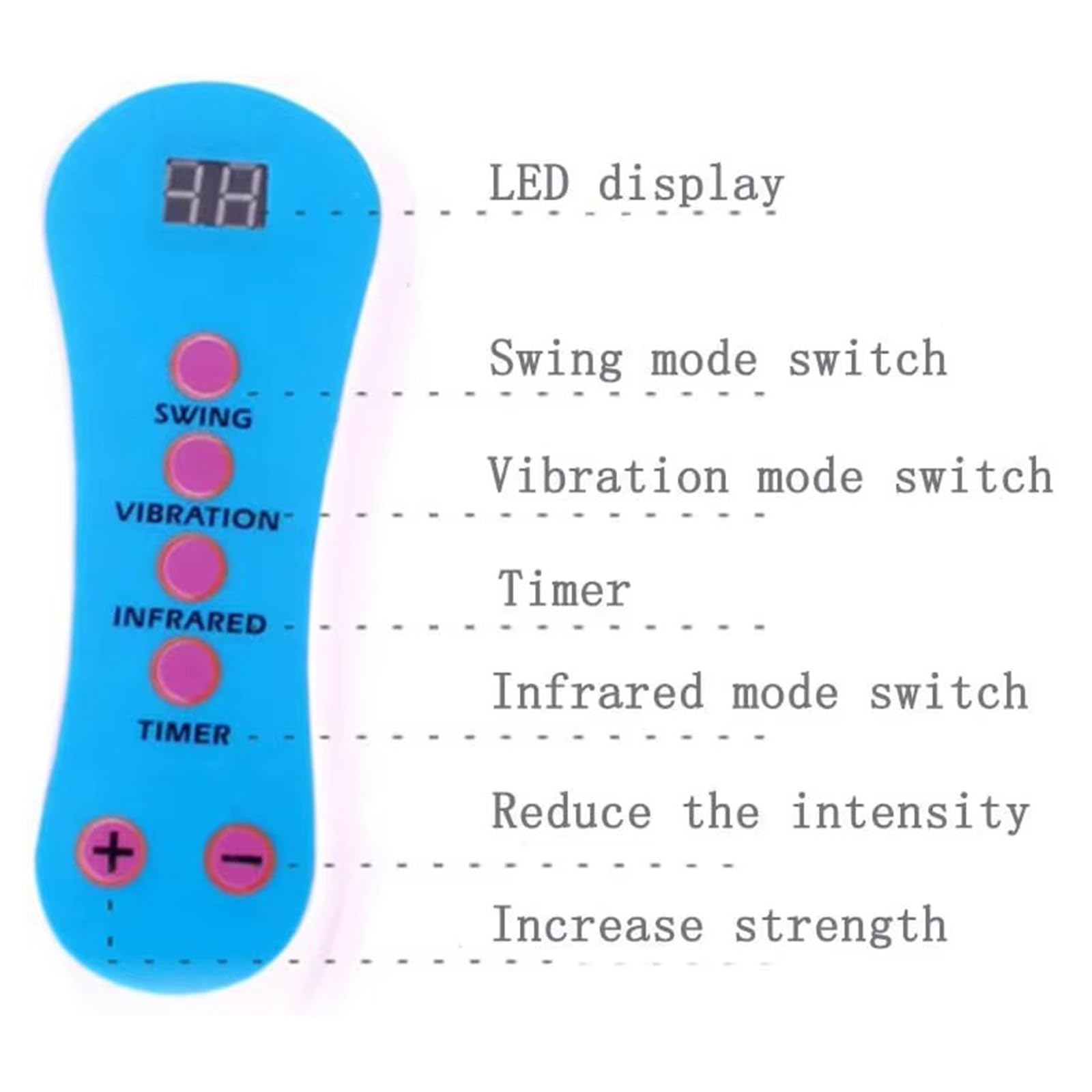 Appareil de massage des pieds – Fitness Blood Chi avec contrôle du fil, machine d'exercice aérobique Vitality Repose-cheville rembourré pour un confort amélioré et secouer les jambes
