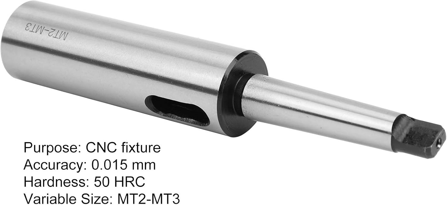 Taper Drill Sleeve, Overall Quenching High Speed Steel Refined Full Grinding Drill SleeveTaper Adapter with 0.015 Mm Accuracy for CNC Lathe Fixture Parts