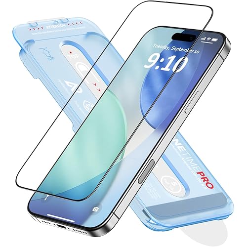 FLOLAB NanoArmour ONETIME PRO for iPhone 17 Pro Max Screen Protector, Anti-Reflective,PolarSpectra Anti-Rainbow, Tempered Glass, Ultra Clear, Infinity Edge, Easy Install, Reinfored-Edge