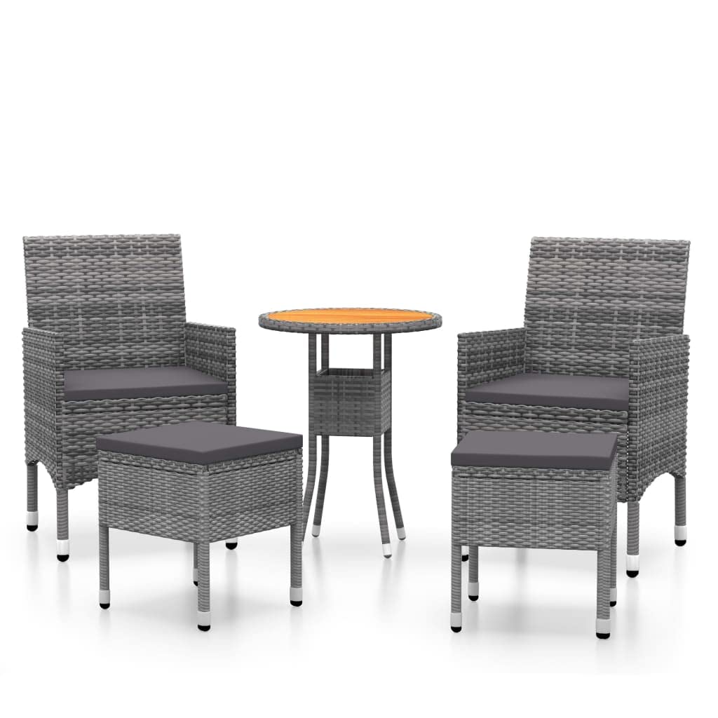 Mobilier d'extérieur confortable en résine tressée contre le manque d'espace