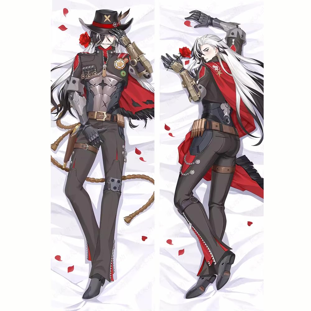 Boothill Cosplay Dakimakura Costume Hugging Body Pillow Case Long 2-Side HD Pillowcase Cover Peach Skin (Model 1)