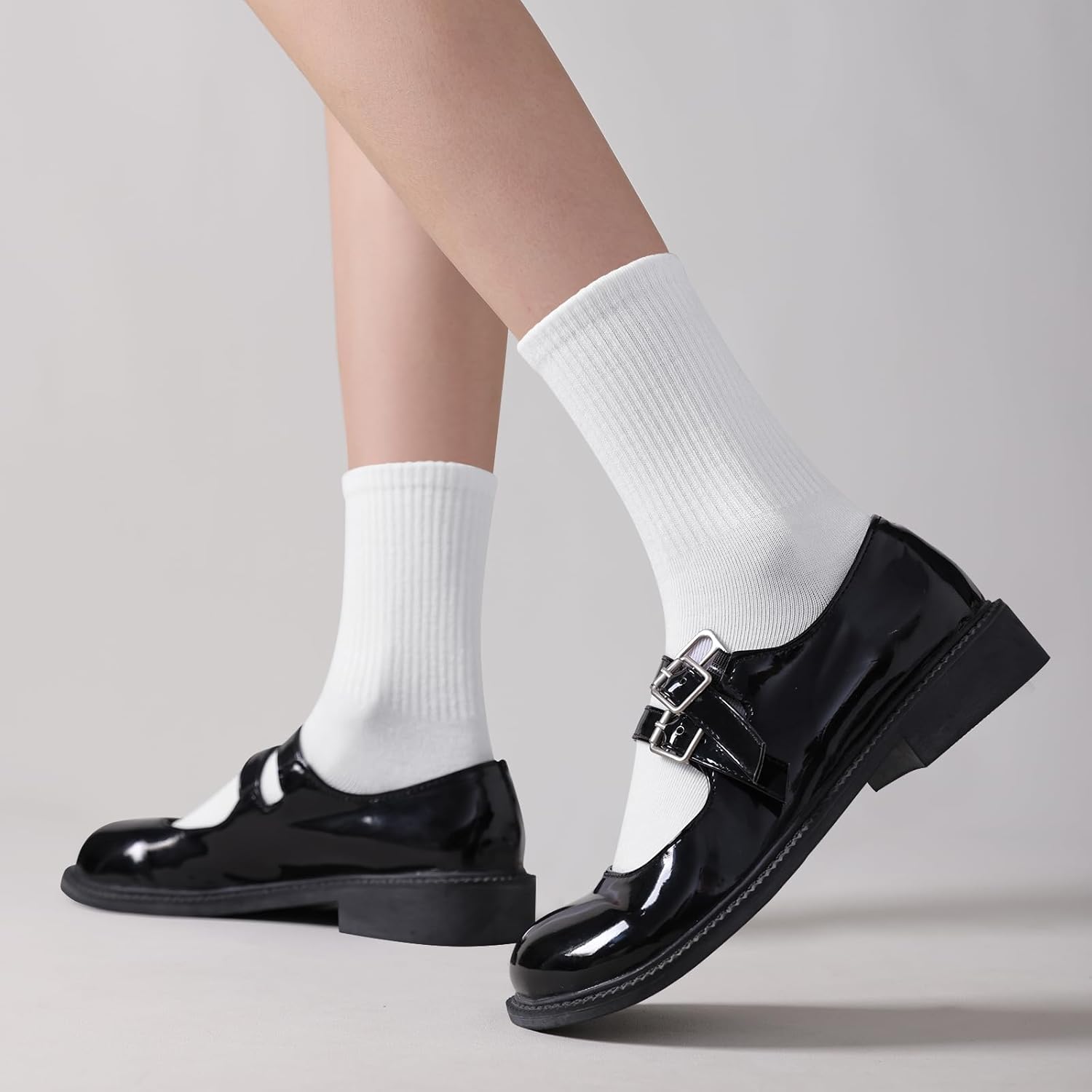 Womens Crew Socks Casual Calf Socks Cute Soft Above Ankle Sock 6 Pairs Size 5-10 - Image 6