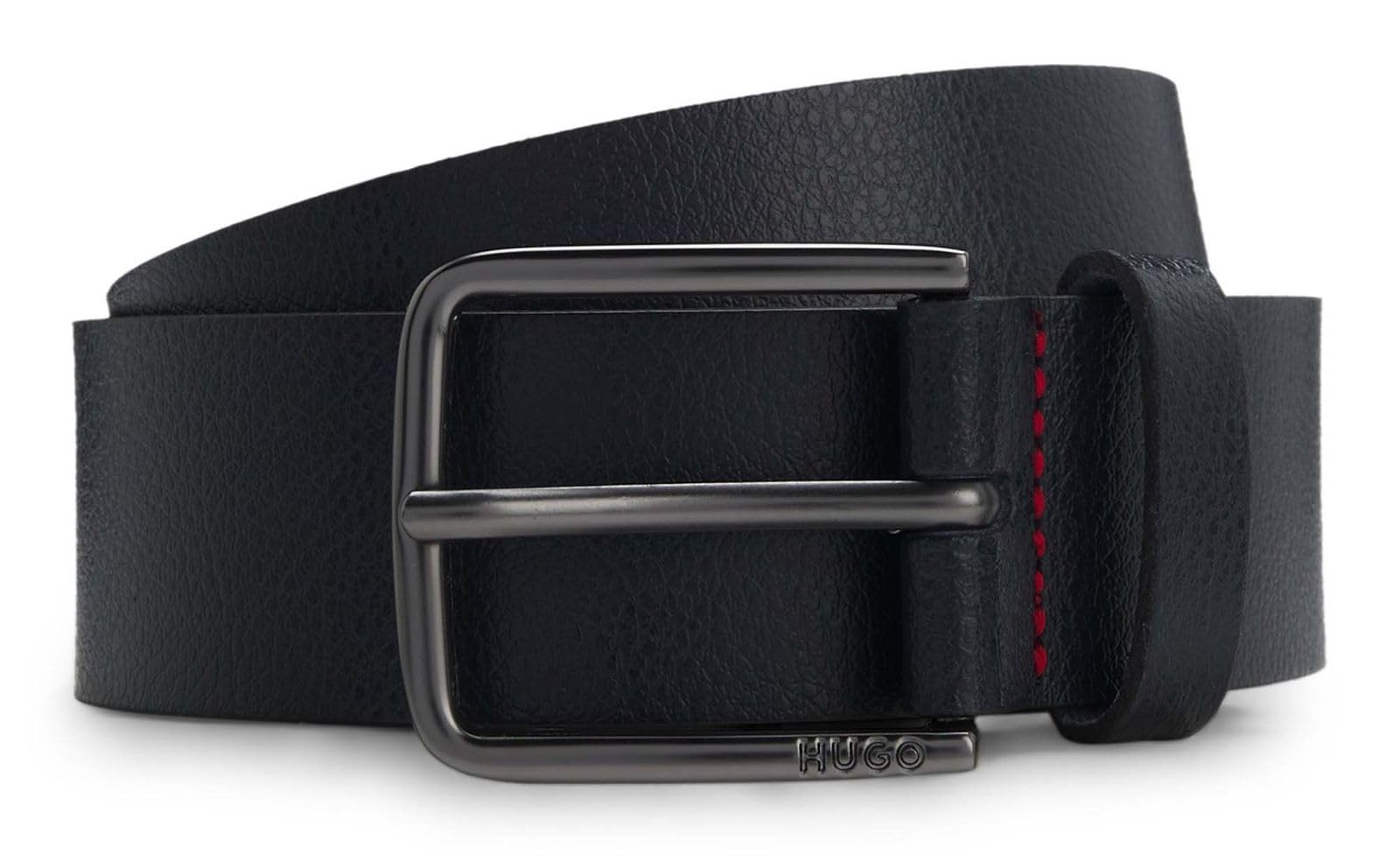 HUGO Men's Gerik-Lam Sz35 Leather Belt with Pin Buckle, dunkelbraun, 90