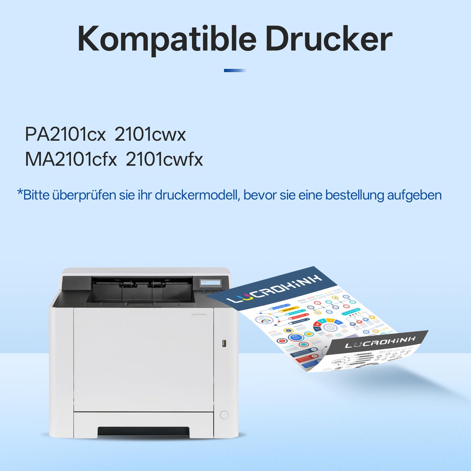 TK5490 kompatybilny z tonerem do TK-5490K TK-5490C TK-5490M TK-5490Y | Kompatybilny z drukarkami Kyocera ECOSYS MA2101 MA2101cwfx MA2101cfx MA2101cwx PA2101cx PA2101cwx, 4 sztuki (S/C/M/G)