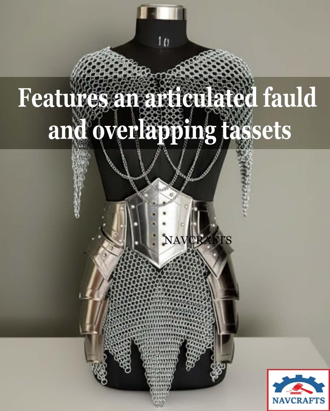 Renaissance Iron Tasset Belt Medieval Knight Steel Hip & Thigh Armor for Women | Functional Lady Warrior Costume for Cosplay, LARP, Reenactment & Fantasy Festival Events Gift. - Image 5