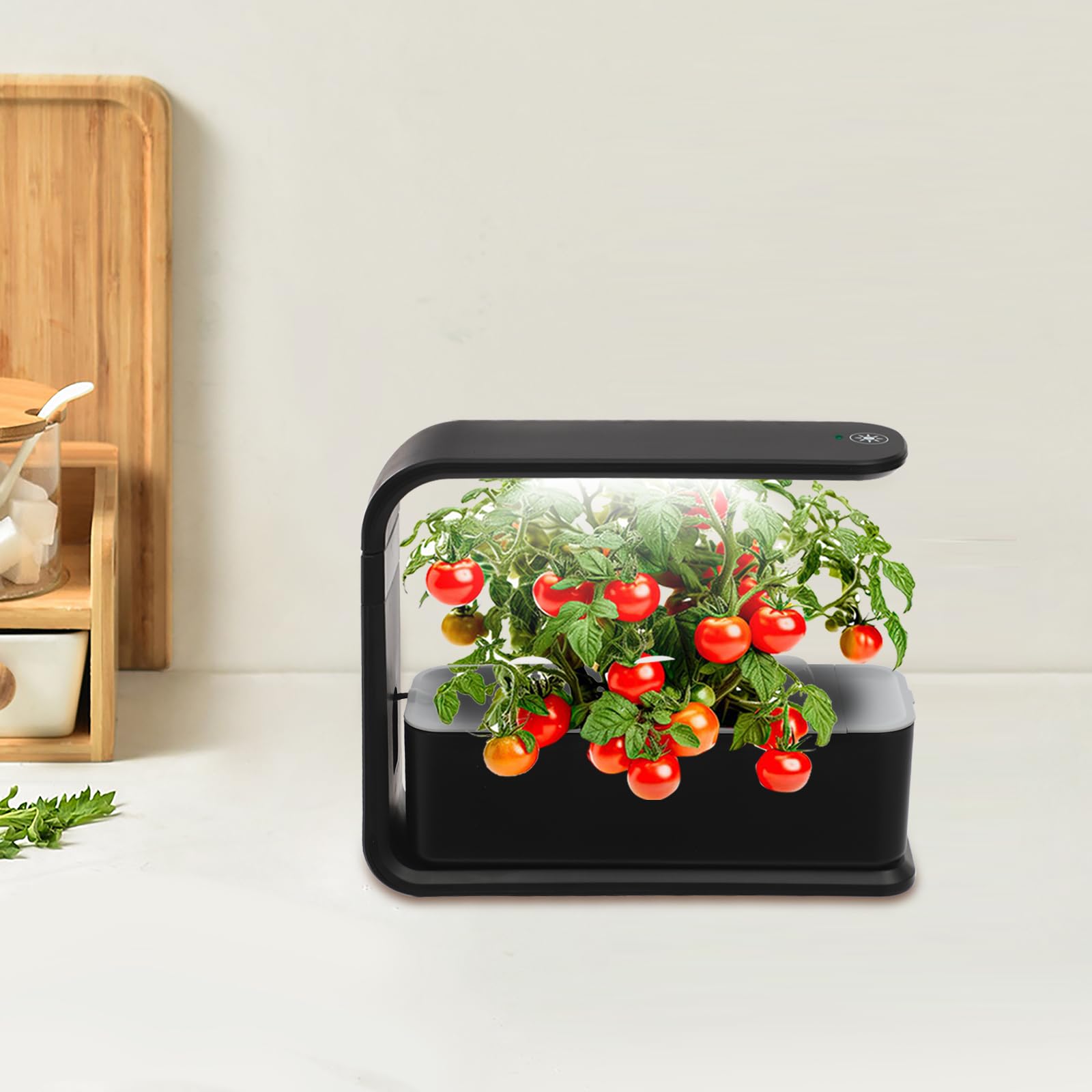 Sistema di coltivazione idroponica, 3 manicotti da interni con luce LED per la crescita e timer, piante idroponiche, giardino interno per casa, ufficio (nero)