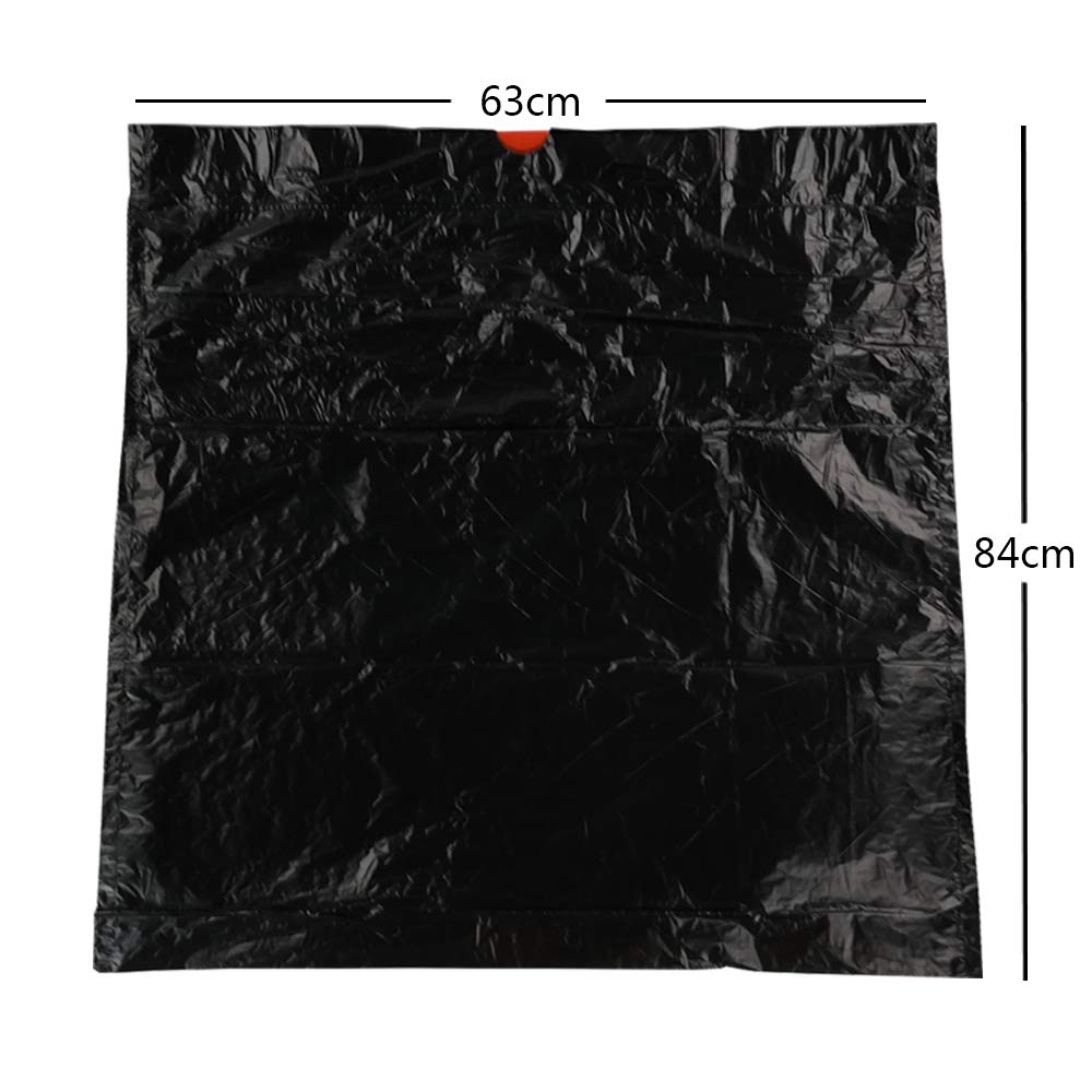 Bolsas de basura con cordón de 40 litros, bolsas de basura negras, 210 bolsas