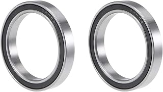 TOP-VIGOR 2Pcs 6807-2RS Deep Groove Ball Bearings, Z1 35mm x 47mm x 7mm Double Sealed Industrial Bearings, Chrome Steel Skateboard Bearings for Electrical Instrument Equipment