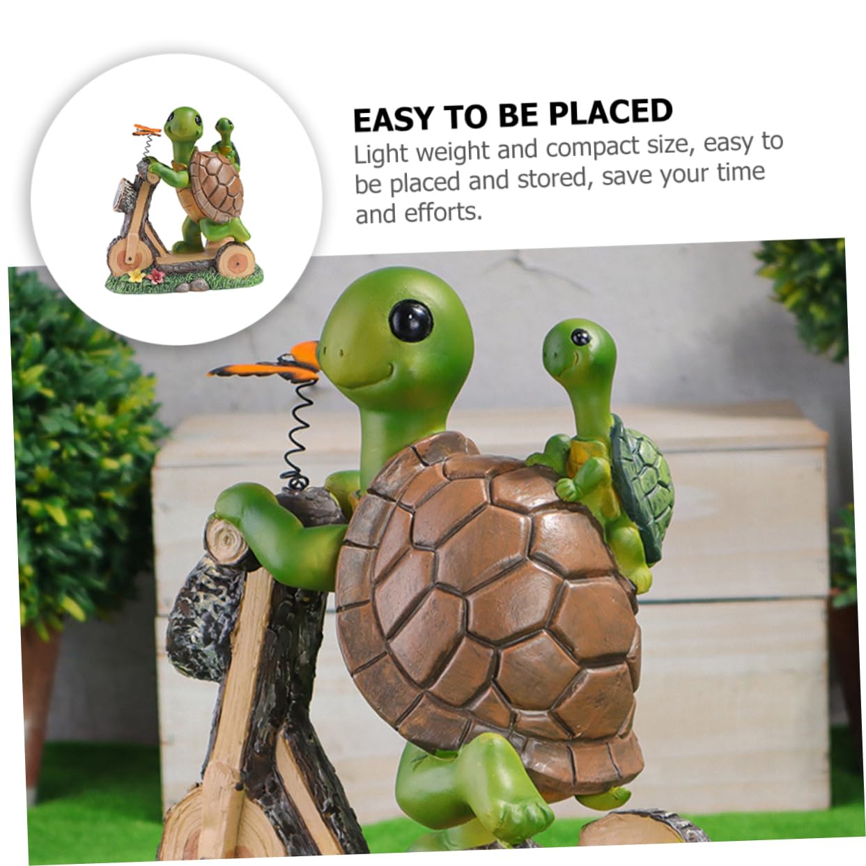 IMIKEYA Solarbetriebene Schildkröten-Lampe Für Außenbereich Dekorative Harz-gartenlampe Im Cartoon-Stil Energiesparend Automatisches Laden Für Gartenliebhaber