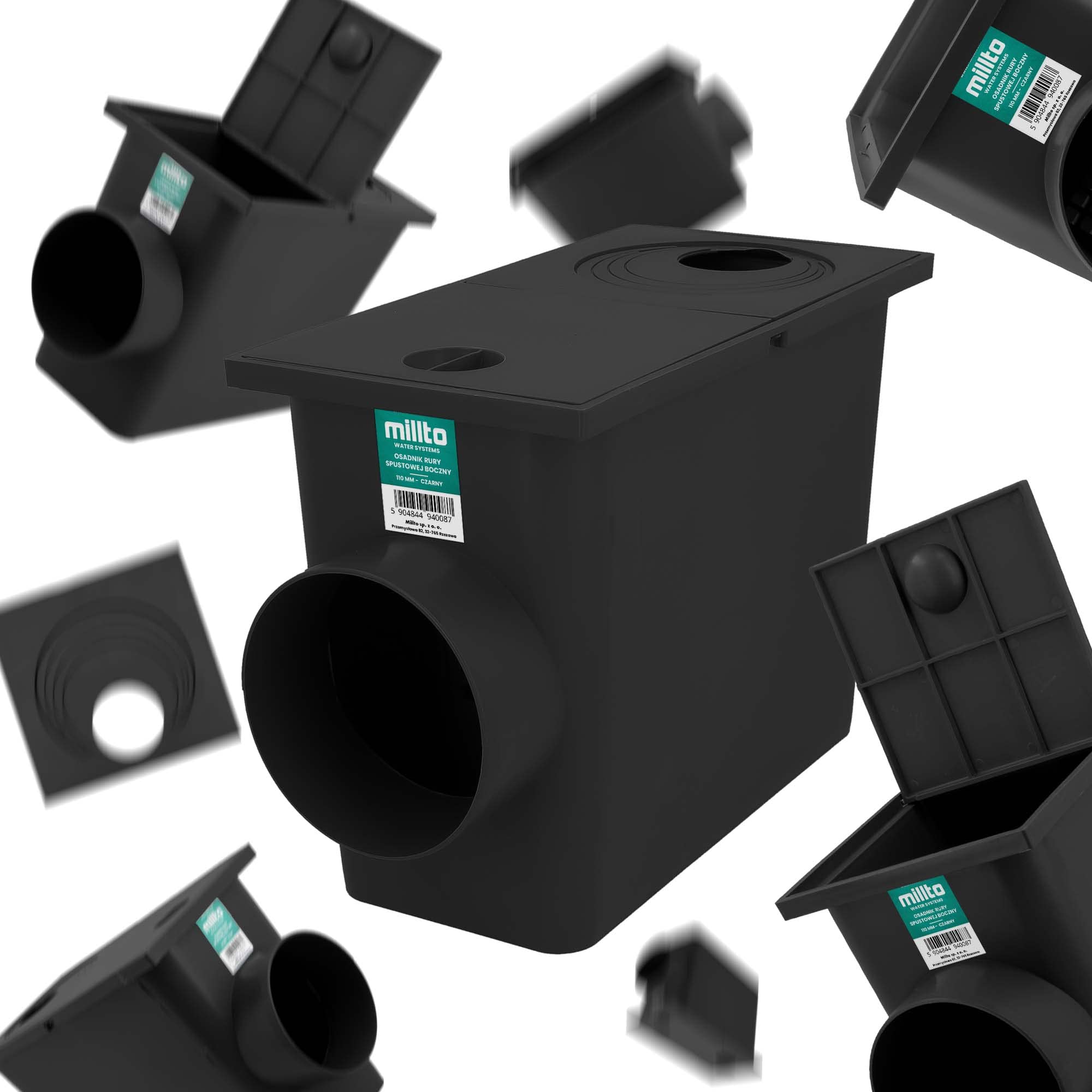 Tuyau de Drainage de Gouttière avec Filtre 110 mm Polypropylène Drain d'Eau de Pluie Connexion Verticale