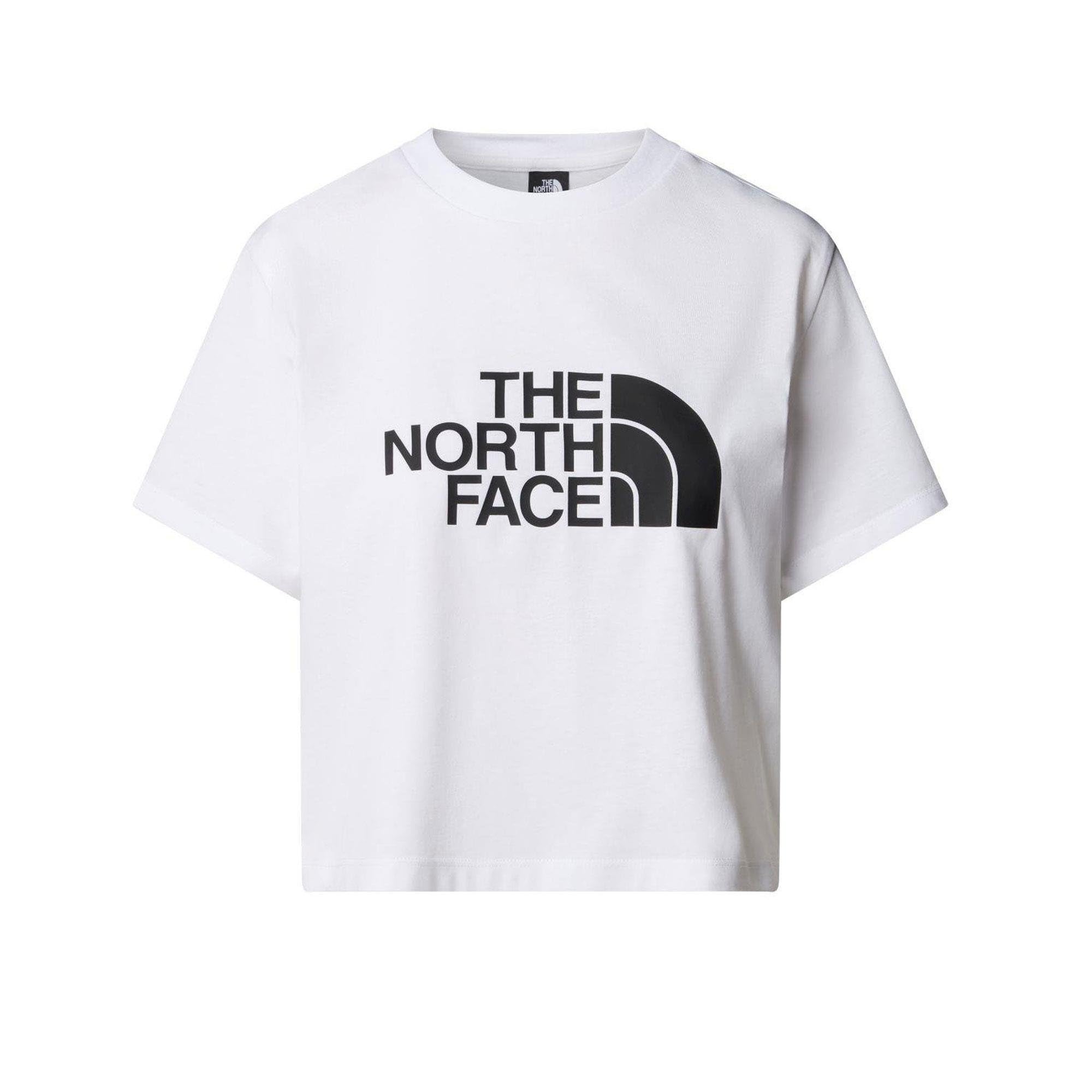The North Face Women's S/S Cropped Easy T-Shirt, TNF White, XXL