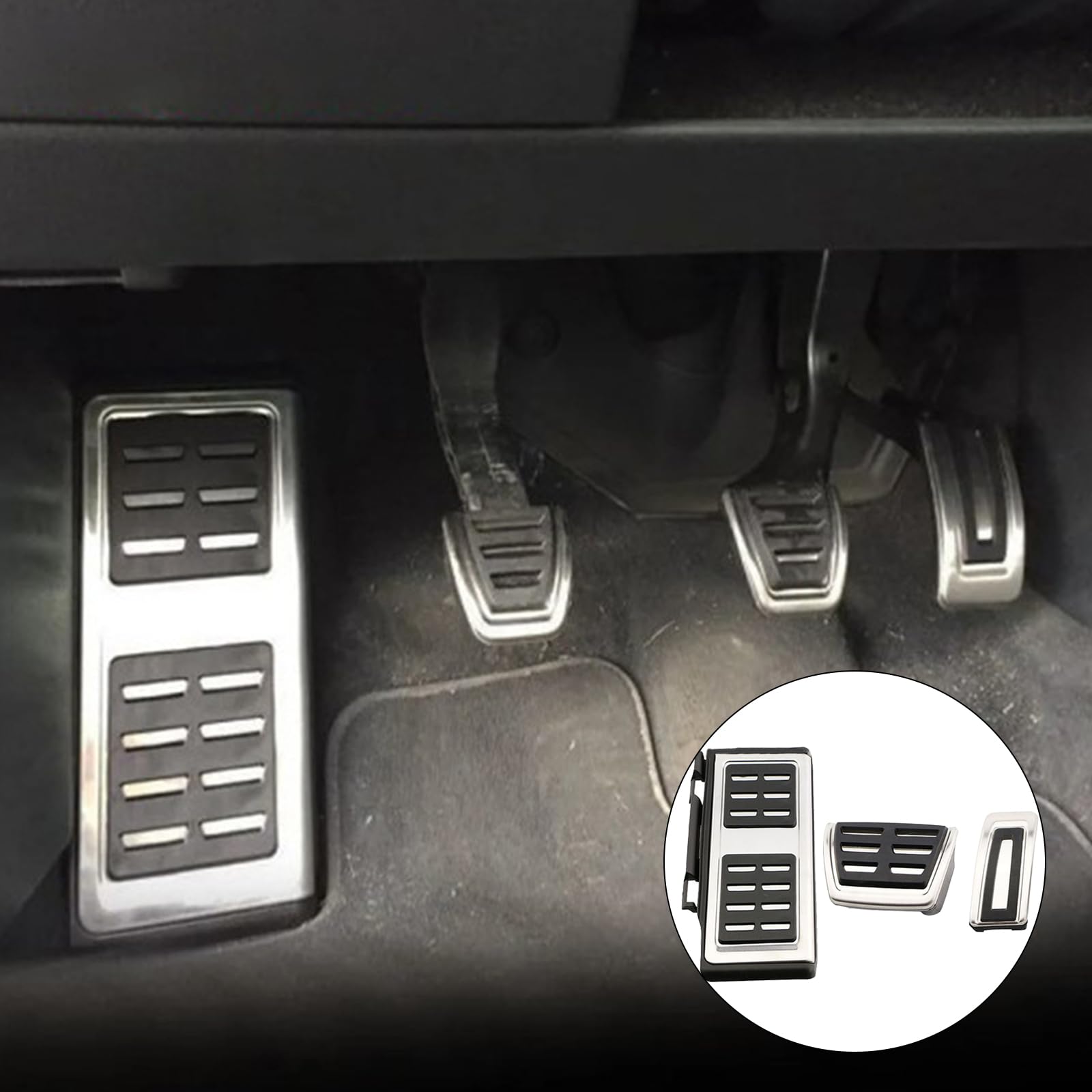 Repose-pieds - Couvre-pédales de frein - Accélérateur - Pour Octavia 5E Superb 3V Karoq Kodiaq Leon 5F Ateca Tarraco Formentor