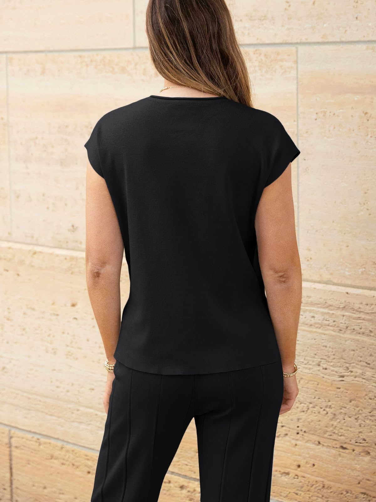 Veriliss 2 Pezzi Completo Da Donna In Con Maniche Senza Tuta Casual Da Donna Maglioni Estivi Maglione A Maglia