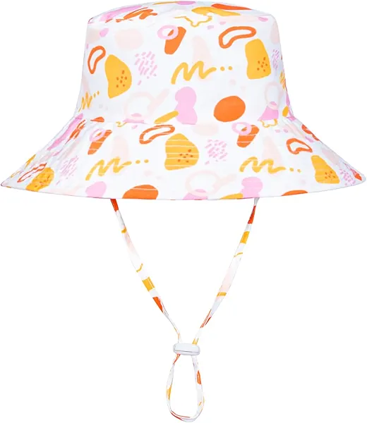 Baby Sun Hat UPF 50+ Sun Protection Hats Toddler Bucket Hat Kids Summer Beach Hats Wide Brim Outdoor Play Hat for Boys Girls