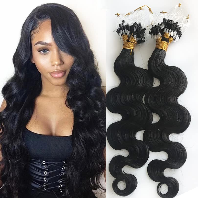 Brazilian Body Curly Micro Ring Hair Extension for Women Remy Human Hair Amazon.com : Micro Ring Link Hair Extensions Invisible Micro  main image 4