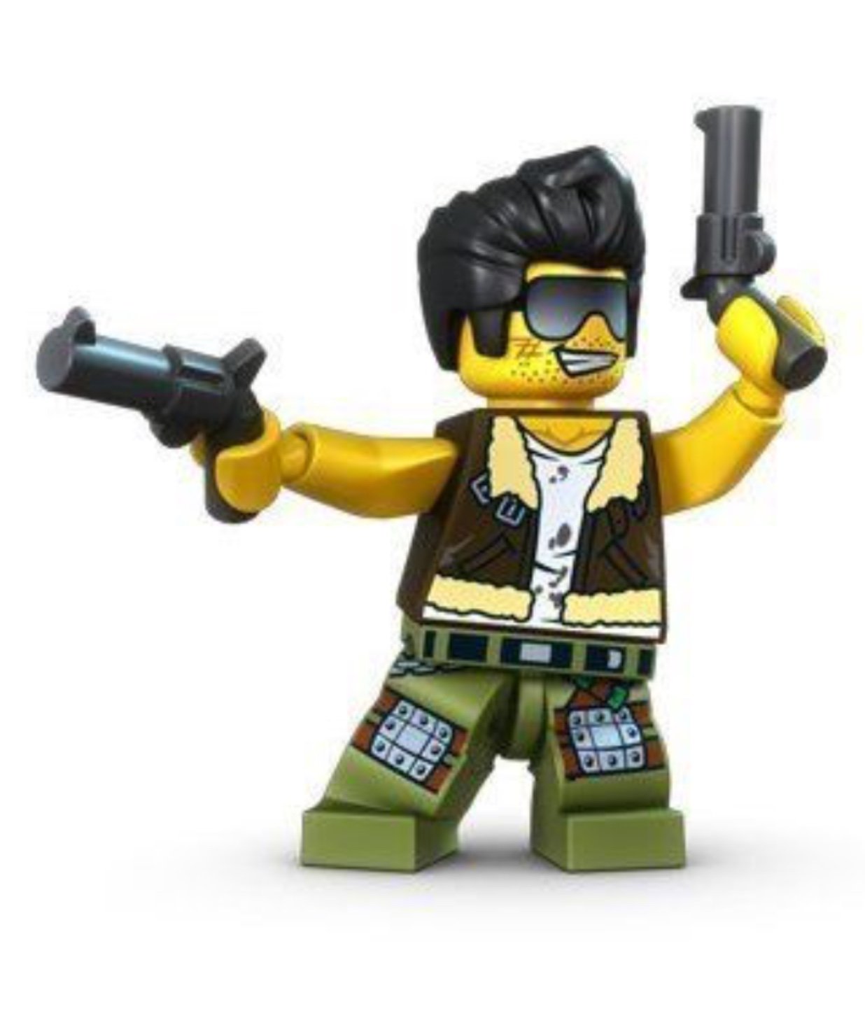 Lego Monster Fighters Minifigure Frank Rock With Dual Pistols