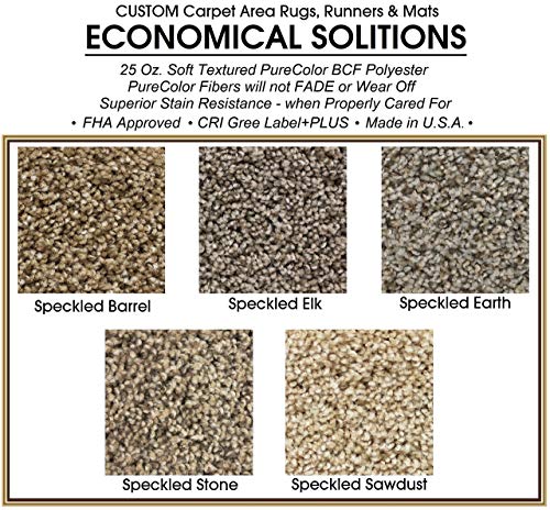 10'X12' - Speckled Earth Economical Solutions Collection | Custom Carpet Area Rugs & Runners - 25 Oz. Soft Textured 100% Purecolor Bcf Polyester. Fha Approved-Cri Green Label-Made In U.s.a. #TOP6