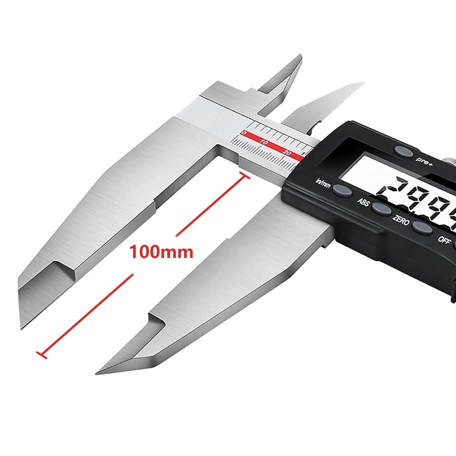 Digital Messschieber 500mm Edelstahl LCD Display Werkstatt Elektronische Schieblehre Messwerkzeuge, Haushalt und Industrie Messung Messlehre, Umrechnung von Zoll und Millimeter (0-500mm)