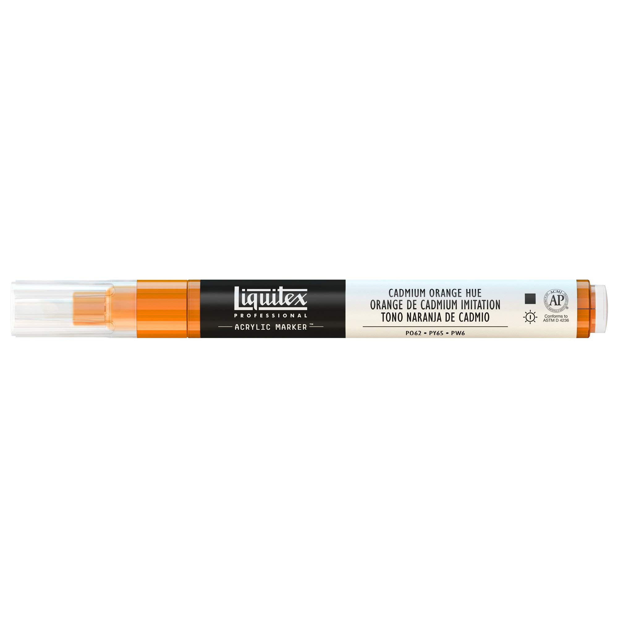 Liquitex 2-4 mm Fine Nib Paint Marker - Cadmium Orange Hue