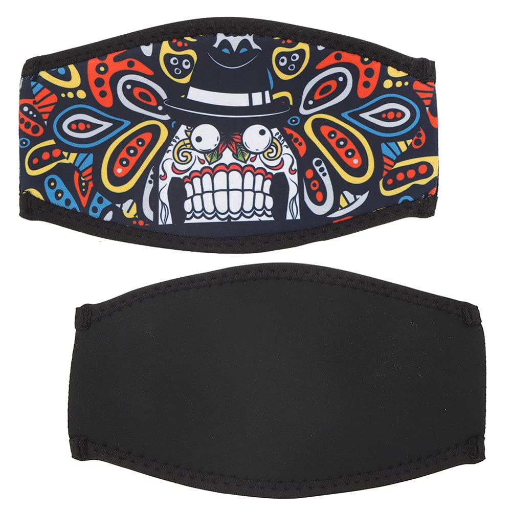 KIMISS 010 SBR Buceo, Protector de Cabello de Neopreno a un Lado Máscara Correa Doble Snorkel Espejo BeltCartoon Impresión Dientes Divertidos
