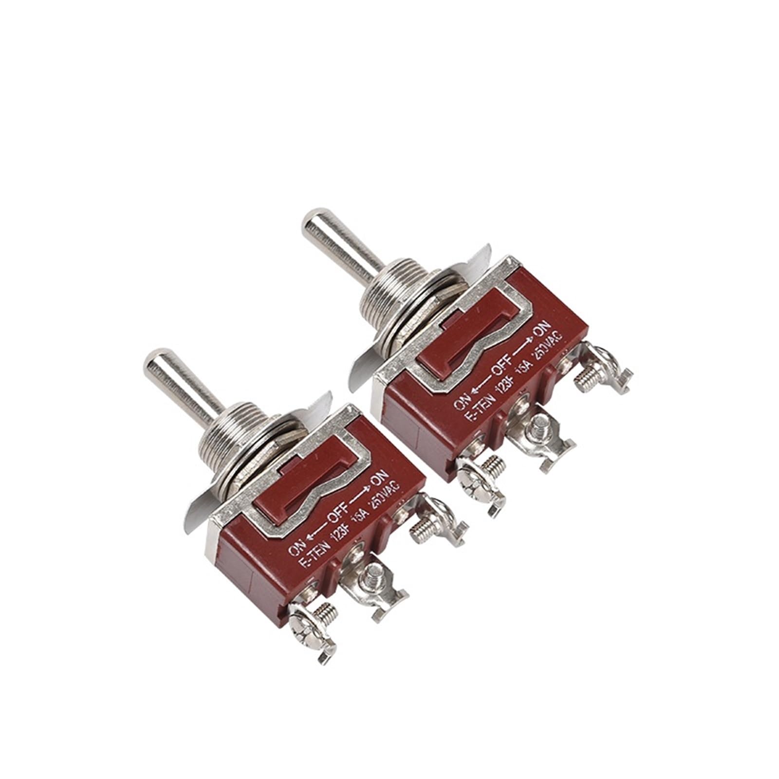 Interruttore a levetta momentaneo da 15 A, 12 V CC/250, a 3 vie (ON)-Off-(ON) con cappuccio di protezione impermeabile for auto, barca Auto Barca Camper