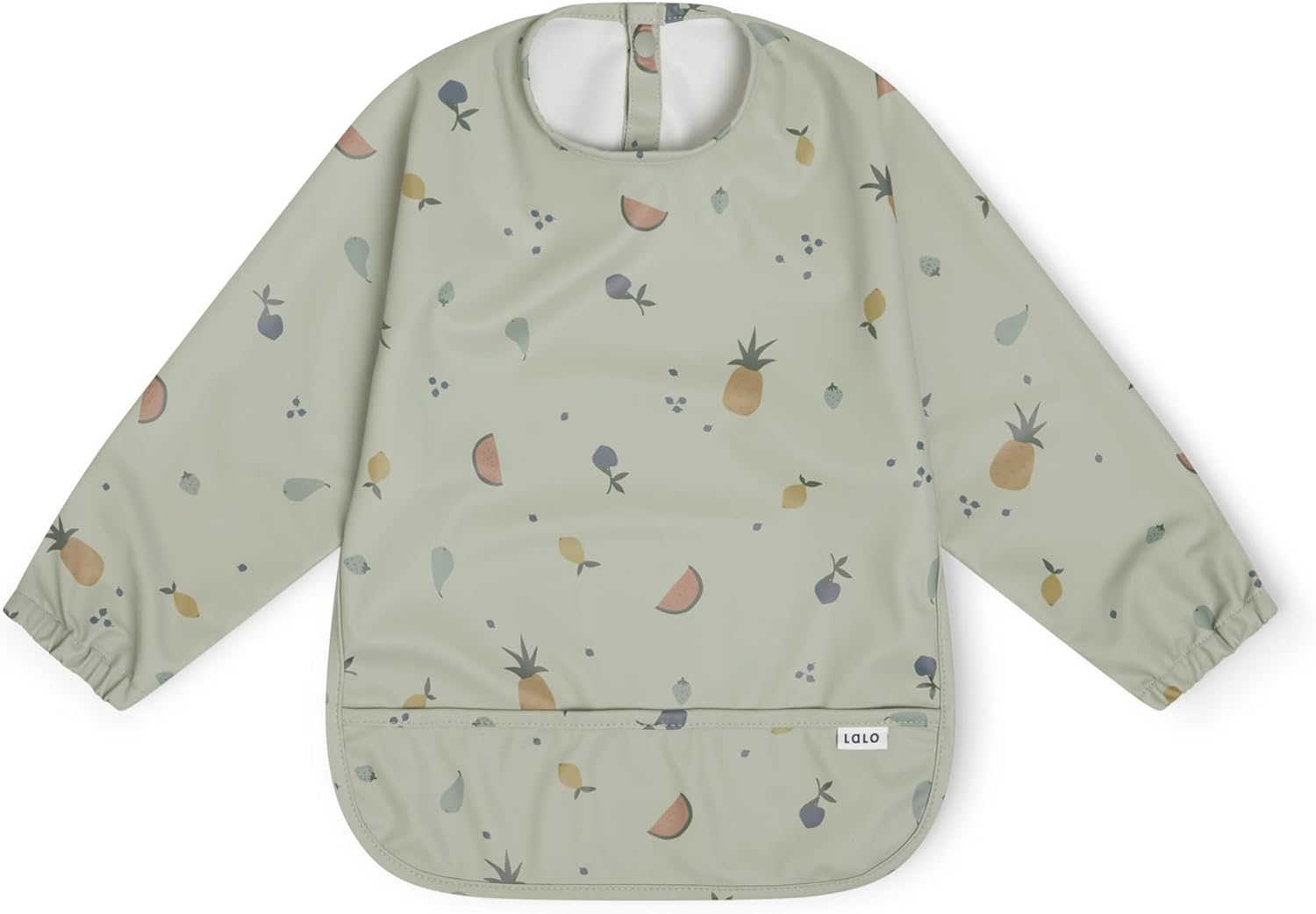 Lalo Smock Bib Long Sleeve Baby Bib, Elastic Cuffs for