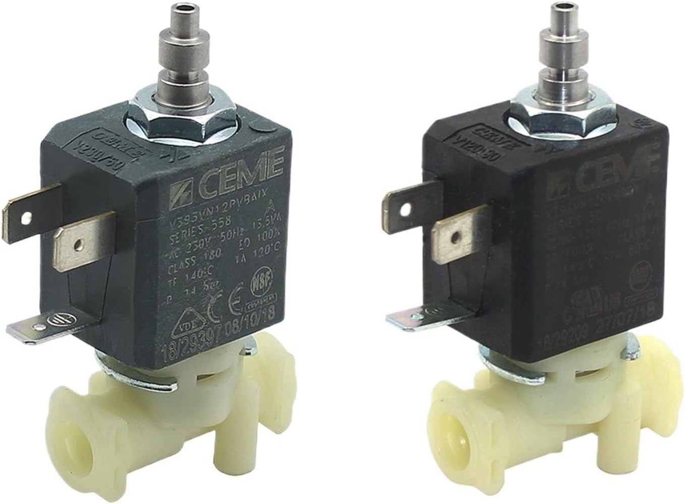 V399 3/2 way NC Direct Acting AC 230V / 110V - 120V 13.5VA 14VA Water Fluid Air Steam Plastic Solenoid Electric Valve(AC 110-120V)