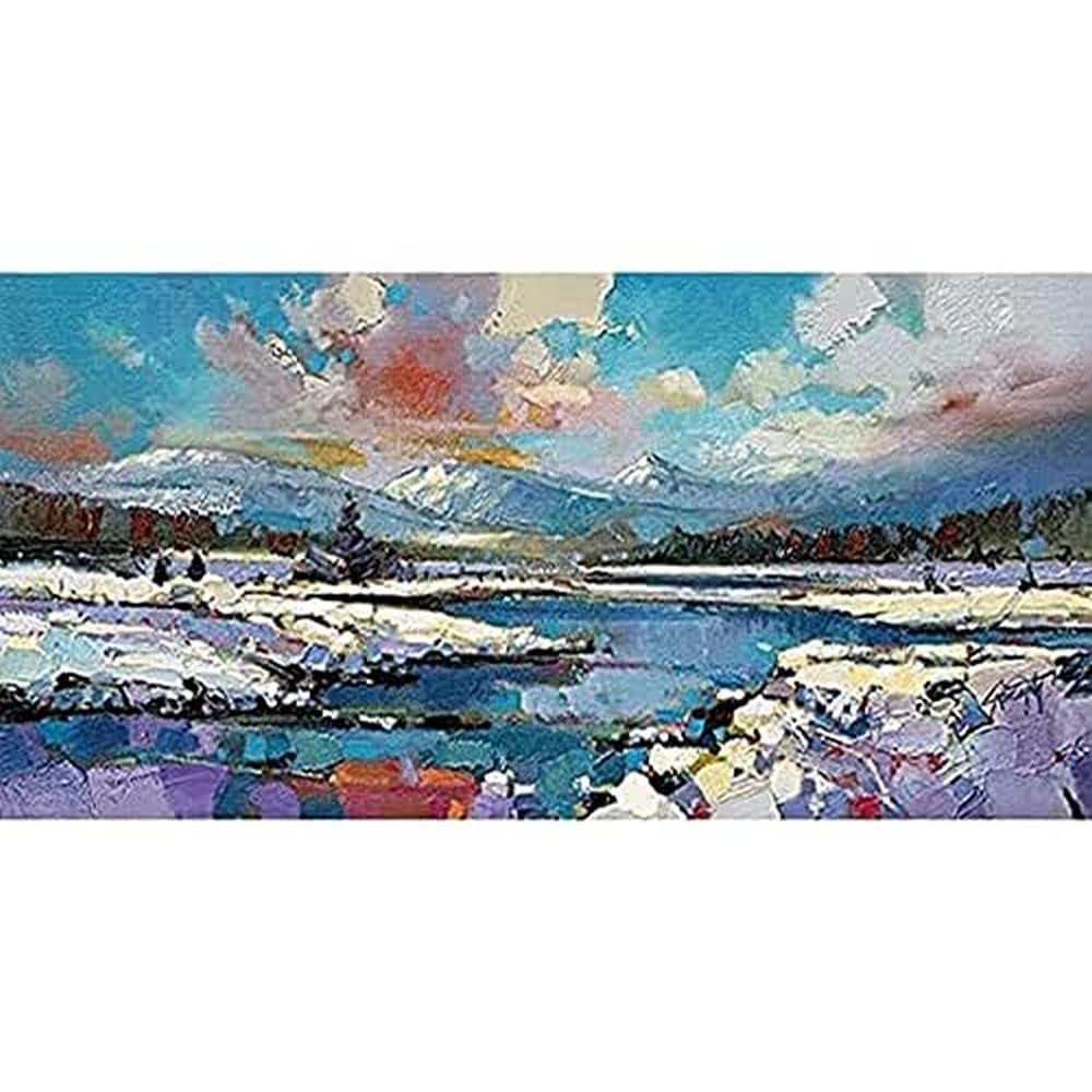 The Art Group "Scott Naismith Glen Spean Snow Canvas Print, Multi-Colour, 50 x 100 x 1.3 cm