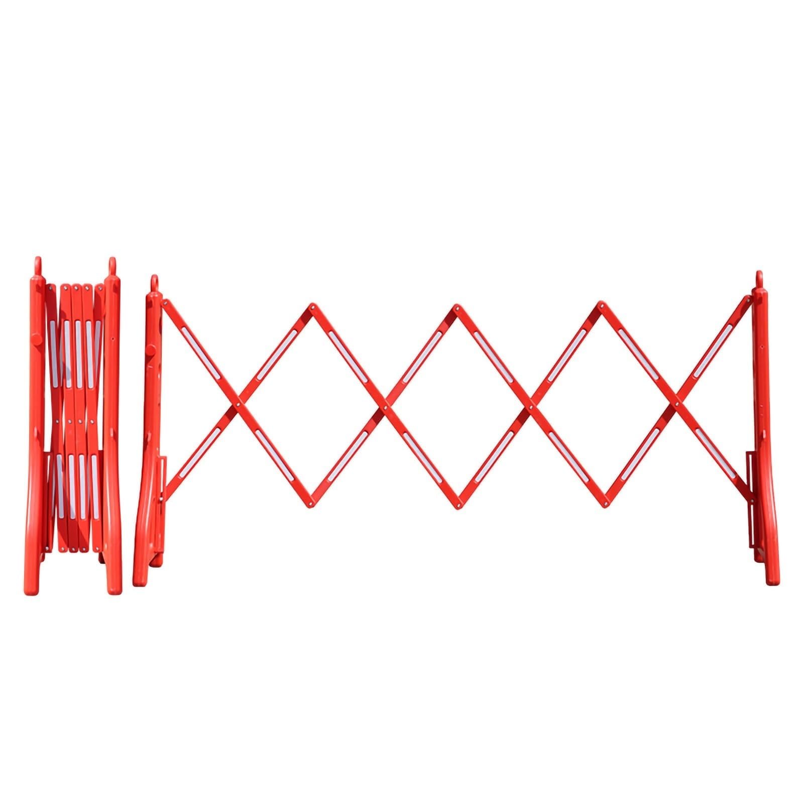 Barricata Mobile Espandibile Portatile Con Strisce Riflettenti Barriera Di Sicurezza Stradale Regolabile For Cantieri Edili Cintura Di Isolamento In Plastica Retrattile E Riempita D'acqua Di Colore(Re