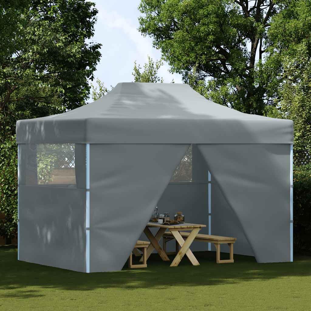 Namiot Pop Up 4 ściany boczne, 3 x 4,5 m, antracyt