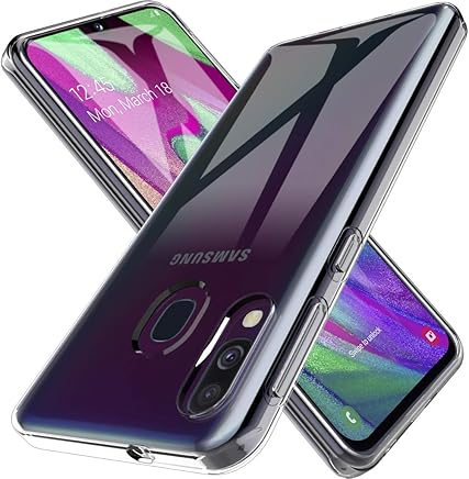 LK Funda para Samsung Galaxy A40, Carcasa Cubierta TPU Silicona Goma Suave Case Cover Play Fino Anti-Ara?azos - Clara