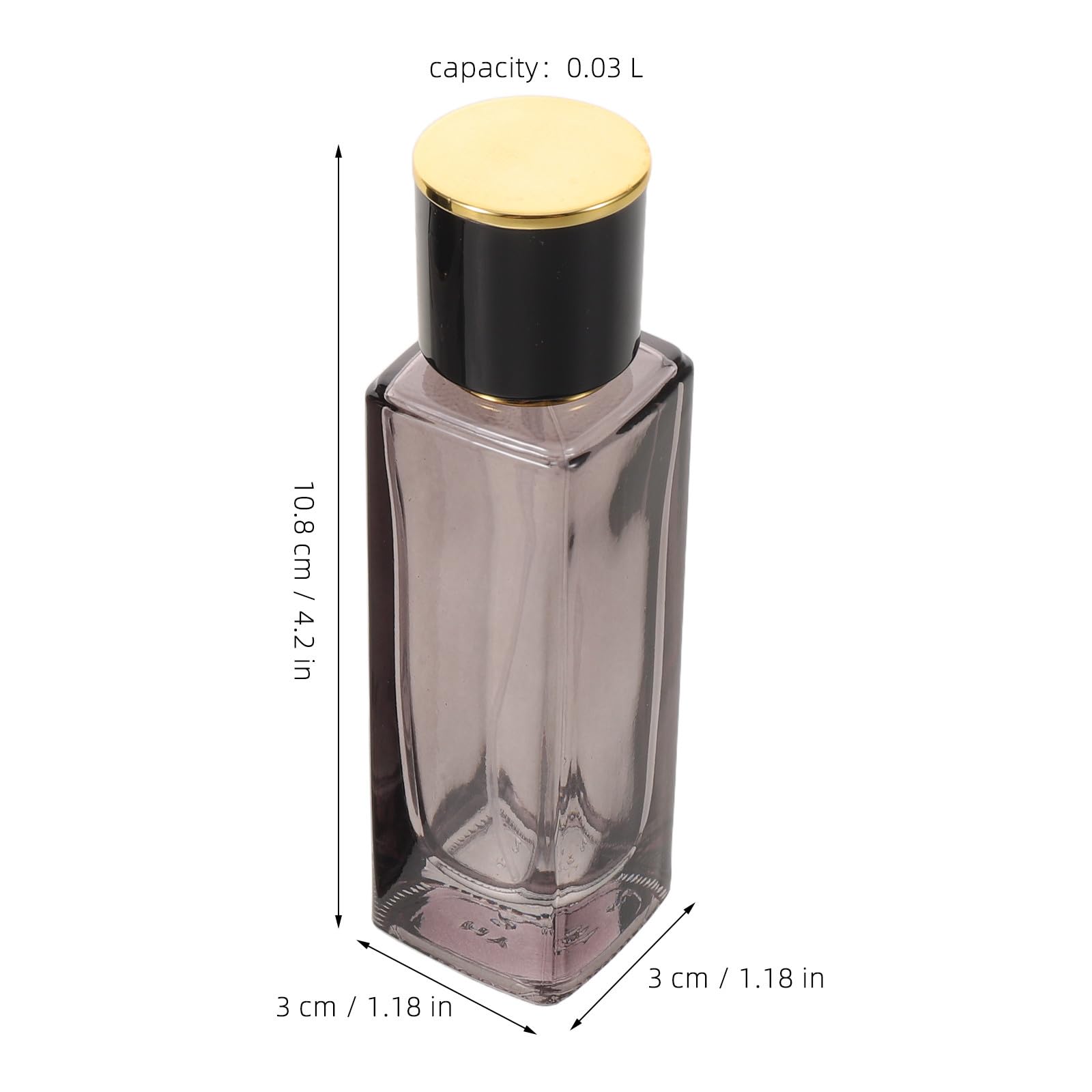Lurrose 5 atomizadores de perfume de vidrio, botella recargable de viaje de | Frasco de viaje negro para de , ideal para almacenar y transportar fragancias. Botella pulverizadora reutilizable para