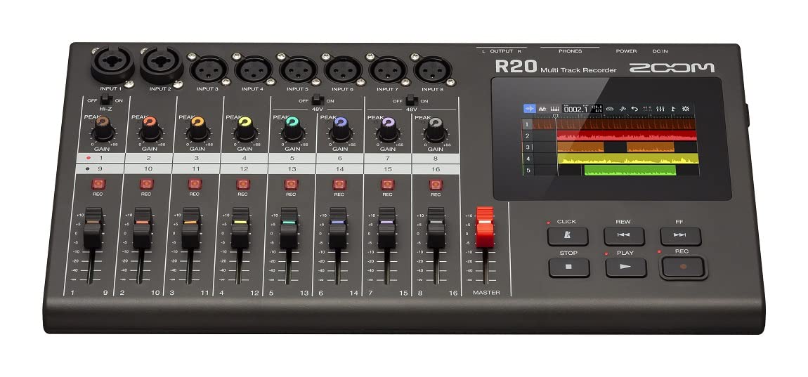 Zoom R20 - Enregistreur Multi-pistes numérique avec écran tactile et éditeur intégré