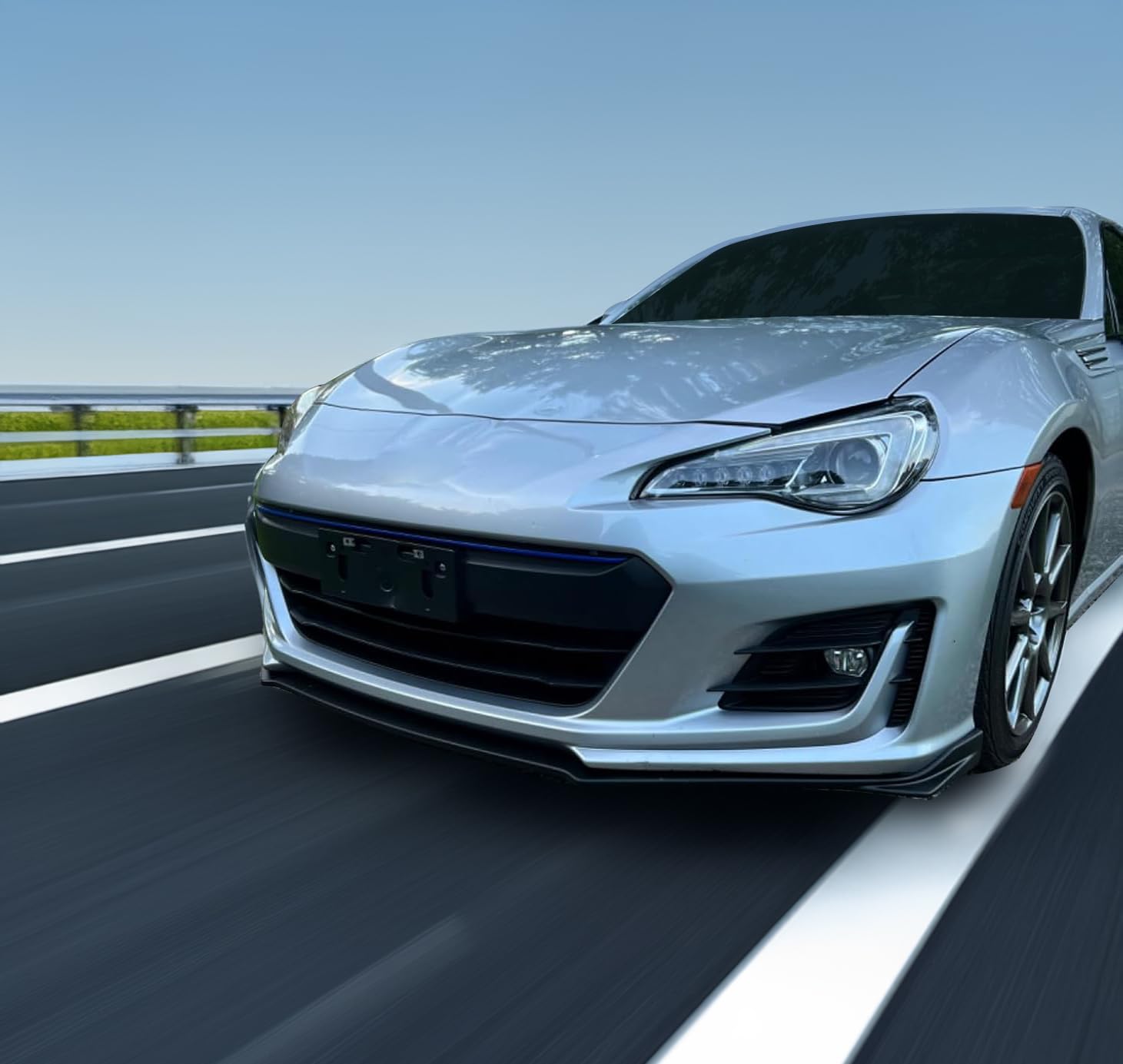 Front Bumper Lip Compatible with 2017-2020 Subaru BRZ, STI Style PU Black Front Lip Spoiler Splitter by IKON MOTORSPORTS