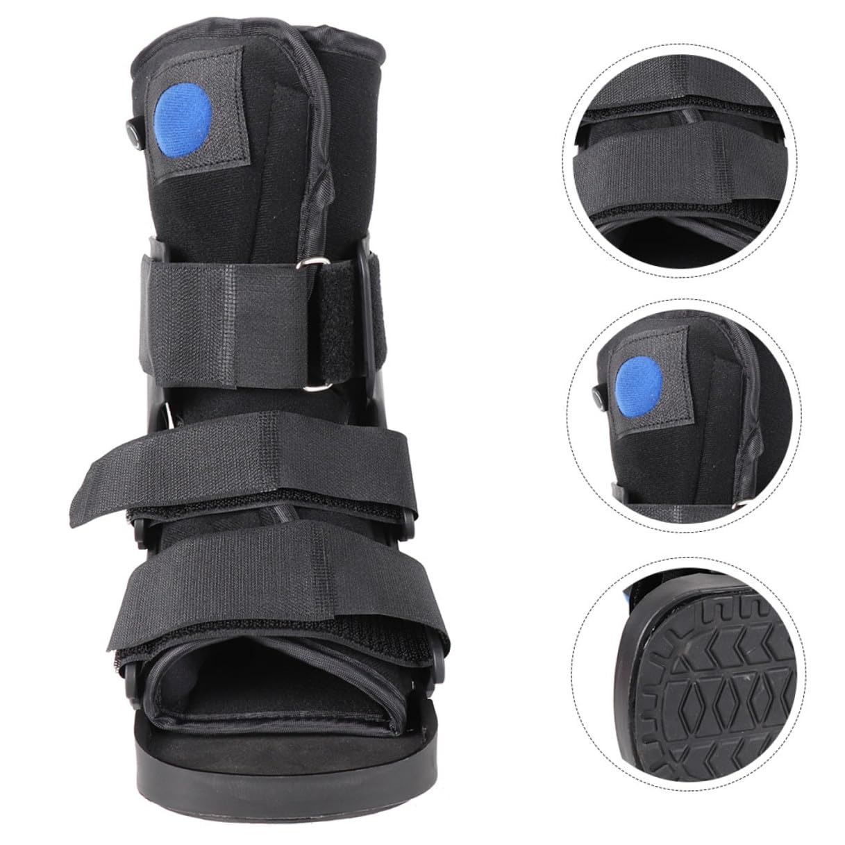 Walking Boot Ankle Support Shoe with Inflatable Cushion, Low-top Ankle Fixation Brace for Post-surgery Rehabilitation, Foot Protection for Adults