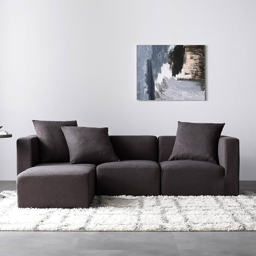 Amazon.co.jp: RASIK ソファー 3人掛け 4点セット (1人掛けコーナー