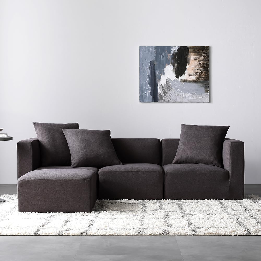 Amazon.co.jp: RASIK ソファー 3人掛け 4点セット (1人掛けコーナー