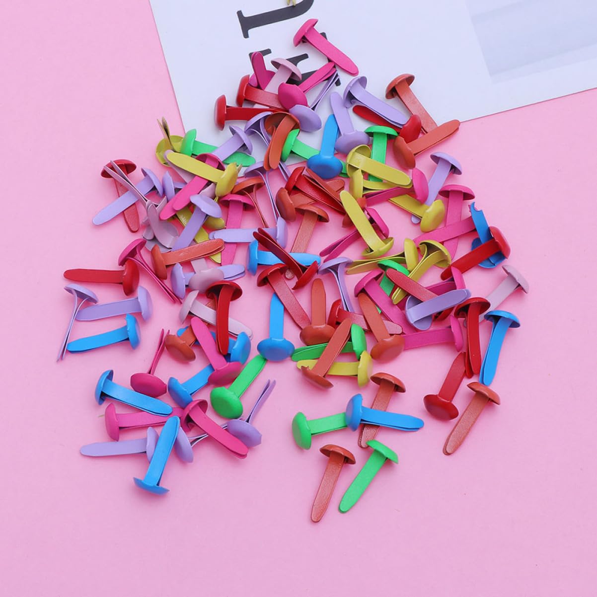 ARTIBETTER 300Pcs Mini Brads Fasteners for DIY Crafts Scrapbooking Card Making and More Durable Two Legged Fasteners for Creative Projects