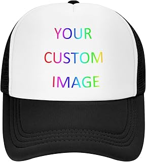 Personalized Text/Logo Baseball Cap,Customized Trucker Hat,Design Your Own Mesh Baseball Snapback Cap
