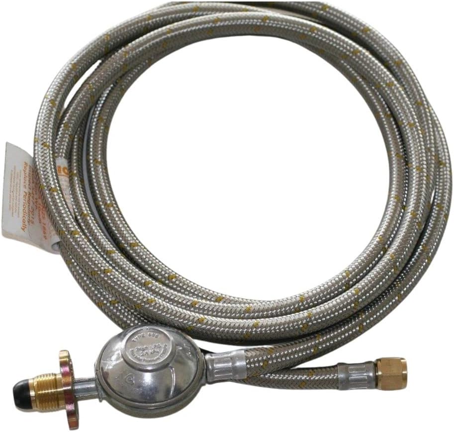 Gas Hose for er Q, Baby Q, Family Q Barbeque, BBQ, Stainless Steel Regulator to LPG Gas