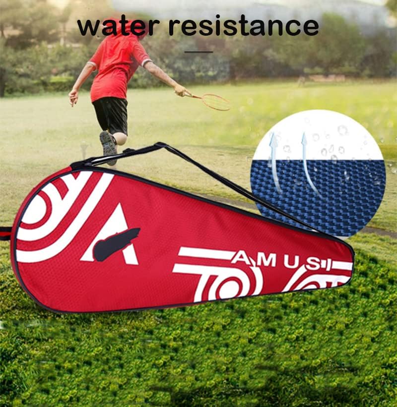 Miniatura 5 de Bolsa de raqueta de bádminton, 2 raquetas, bolsa de tenis, impermeable, bolsa deportiva para gimnasio, funda de transporte a prueba de polvo, bolsa